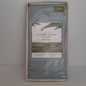 EUCALYPTUS ORIGINS Tencel Sleep Renew Pair of King Pillowcases blue